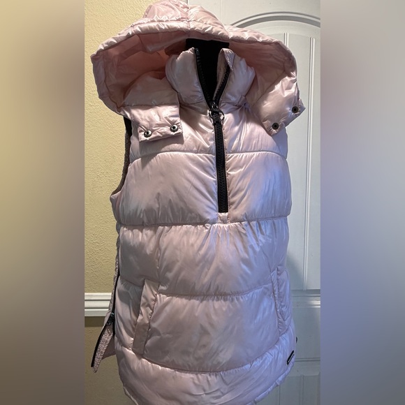 DKNY Sport Light Pink Puffer Vest - Picture 1 of 3